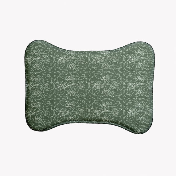 Simply Daisy Floral Tangle Bone Shape Pet Feeding Mat for Dogs