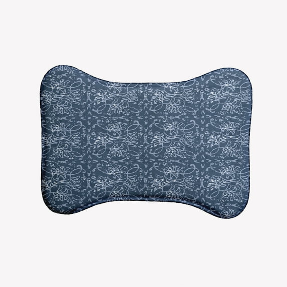 Simply Daisy Floral Tangle Bone Shape Pet Feeding Mat for Dogs