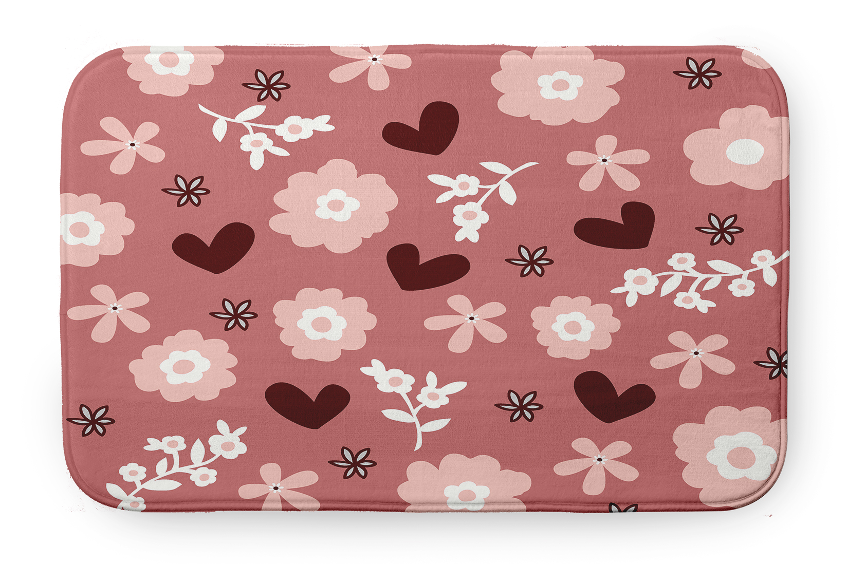 Simply Daisy Flowery Love Pet Feeding Mat for Dogs and Cats