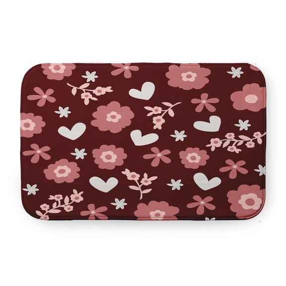 Simply Daisy Flowery Love Pet Feeding Mat for Dogs and Cats