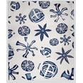 thumbnail image 1 of Simply Daisy Fossil Formation Fleece Throw Blanket, Navy, Oversized Throw, 1 of 4