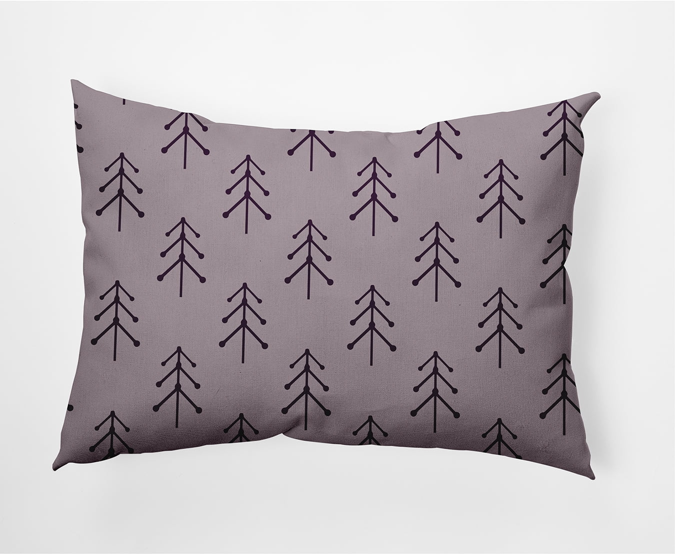 Simply Daisy Frosting Colored Patterned Trees Winter Soft Spun Polyester Decorative Throw Pillow, 14" x 20"