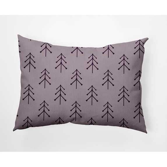 Simply Daisy Frosting Colored Patterned Trees Winter Soft Spun Polyester Decorative Throw Pillow, 14" x 20"