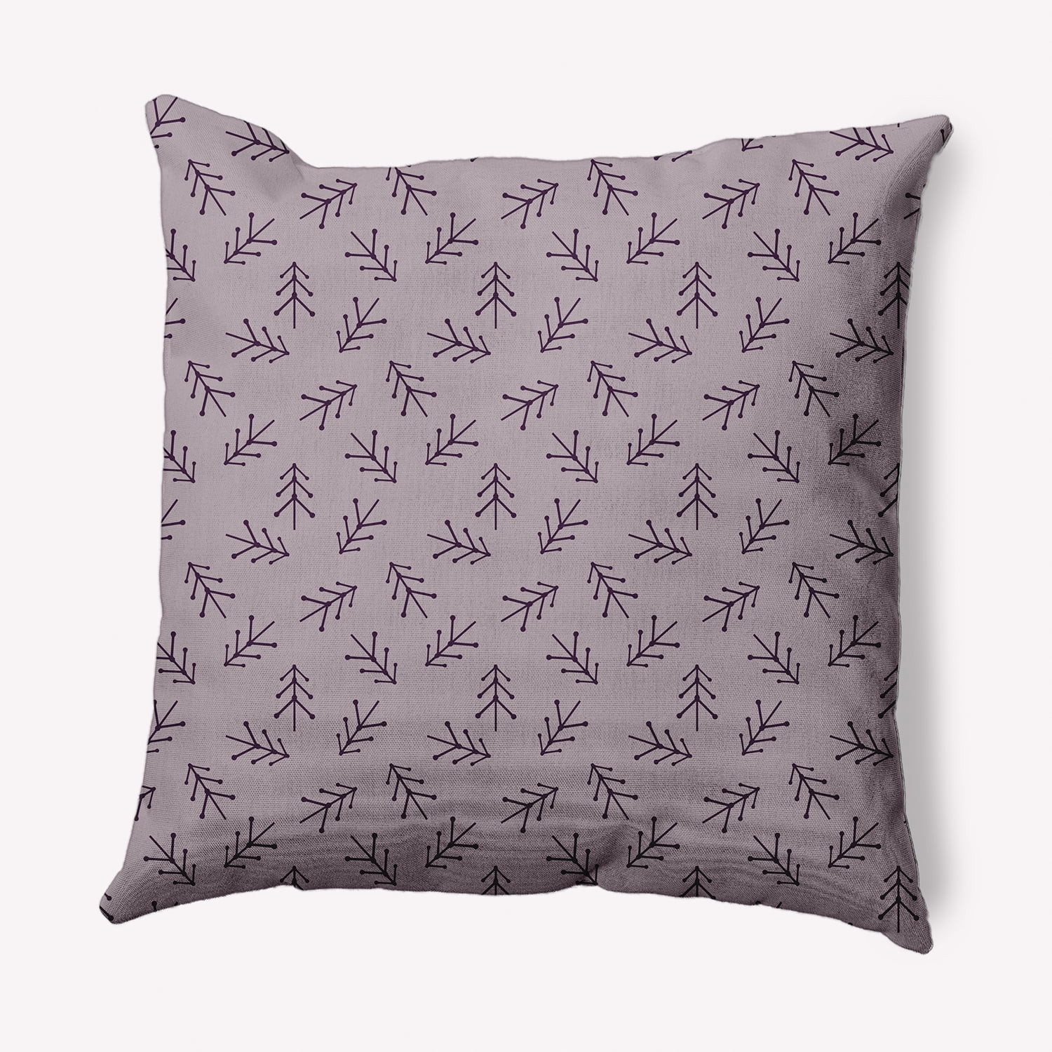 Simply Daisy Frosting Colored Scattered Trees Winter Soft Spun Polyester Decorative Throw Pillow, 18" x 18"