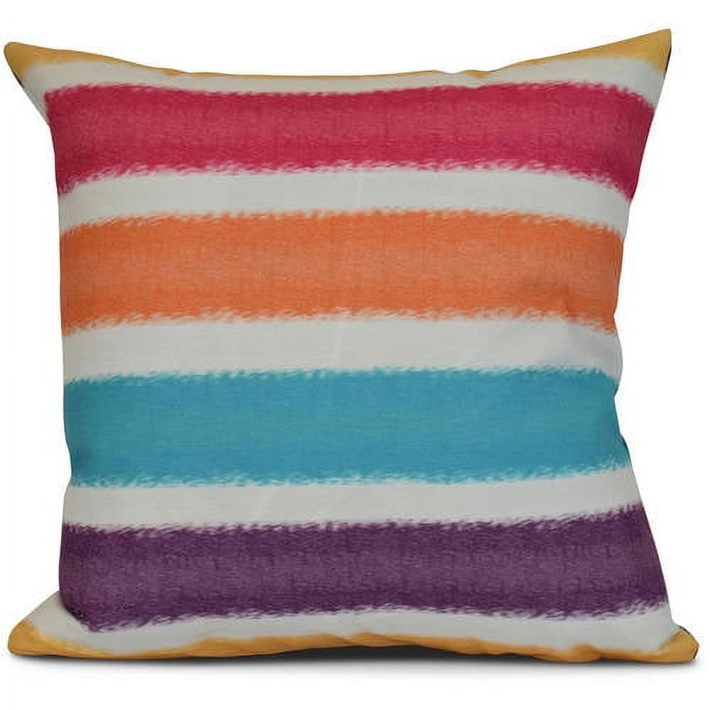 Simply Daisy, Fun in the Sun, Stripe Print Outdoor Pillow