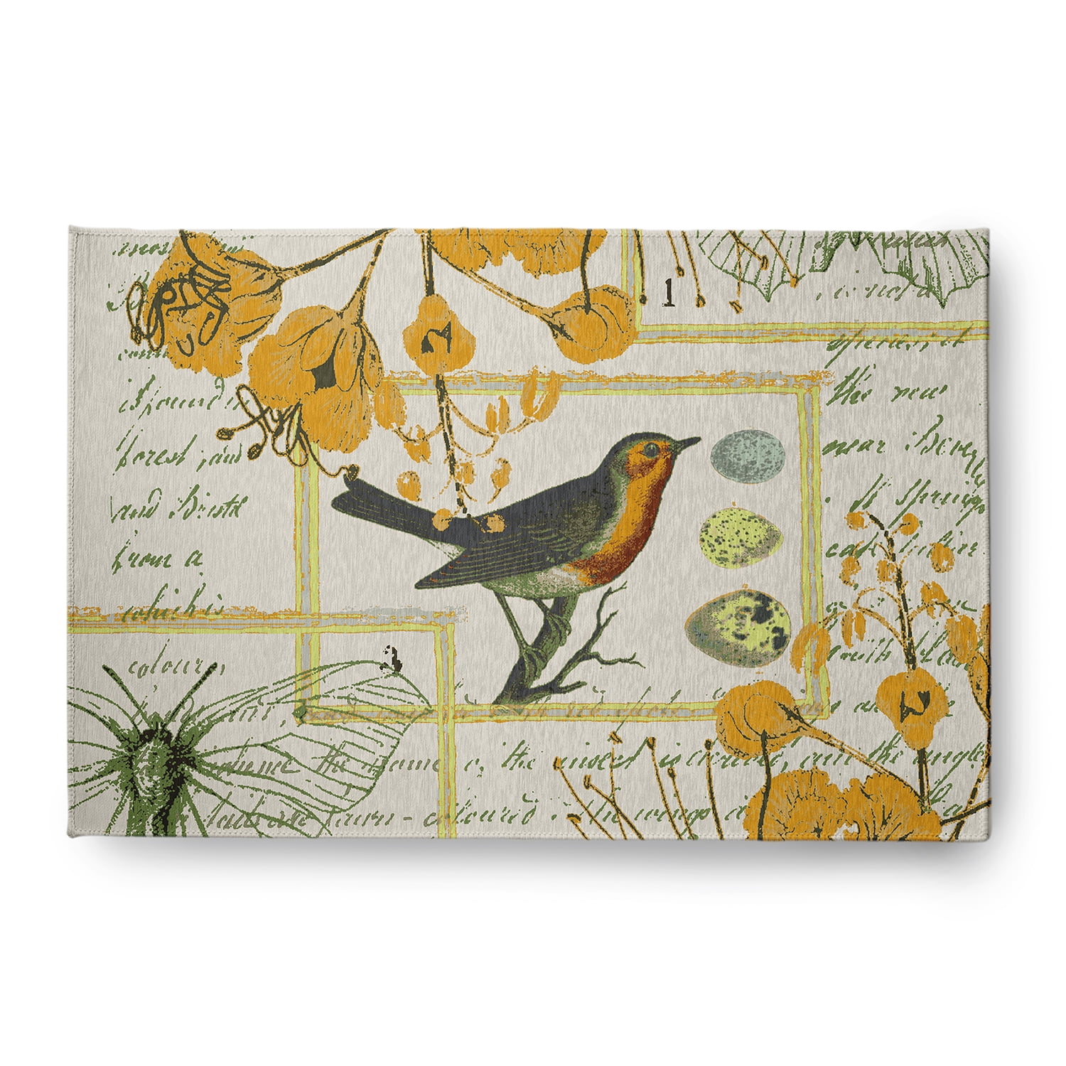 Simply Daisy Funky Junky Bird Area Rug, 48 in x 72 in