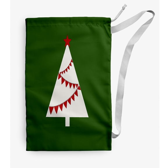 Simply Daisy Garland Tree 18 x 29 in Green Laundry Bag