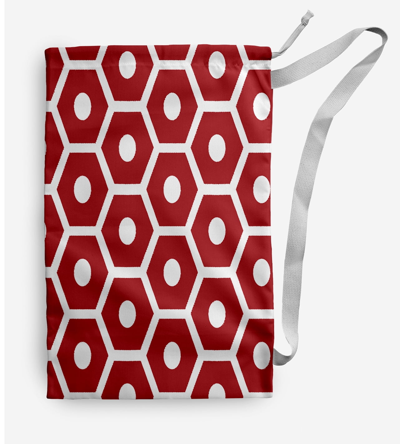 Simply Daisy Geometric 18 x 29 in Coral Laundry Bag