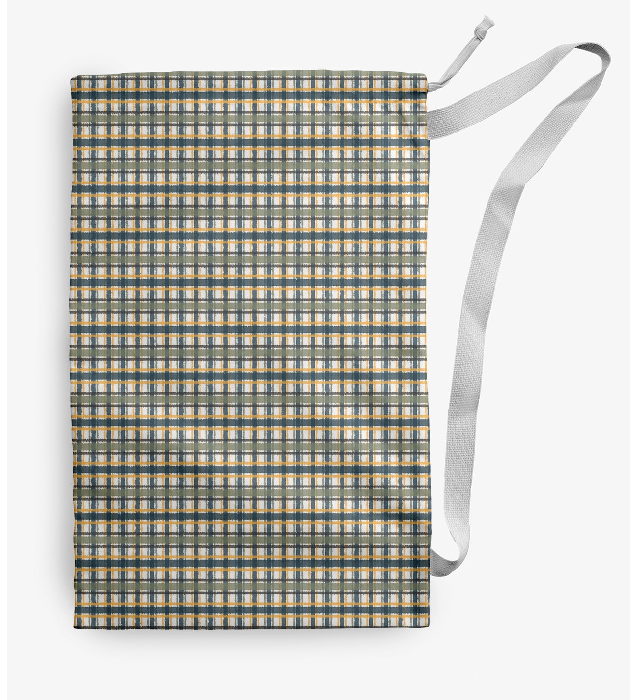 Simply Daisy Geometric 18 x 29 in Green Laundry Bag