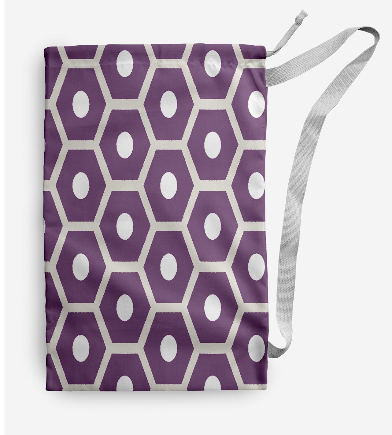 Simply Daisy Geometric 18 x 29 in Lavender Laundry Bag