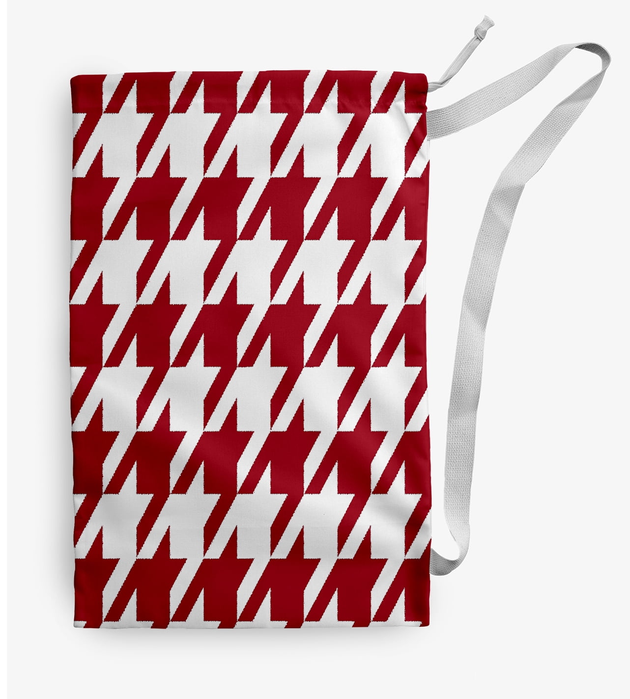 Simply Daisy Geometric 18 x 29 in Red Laundry Bag