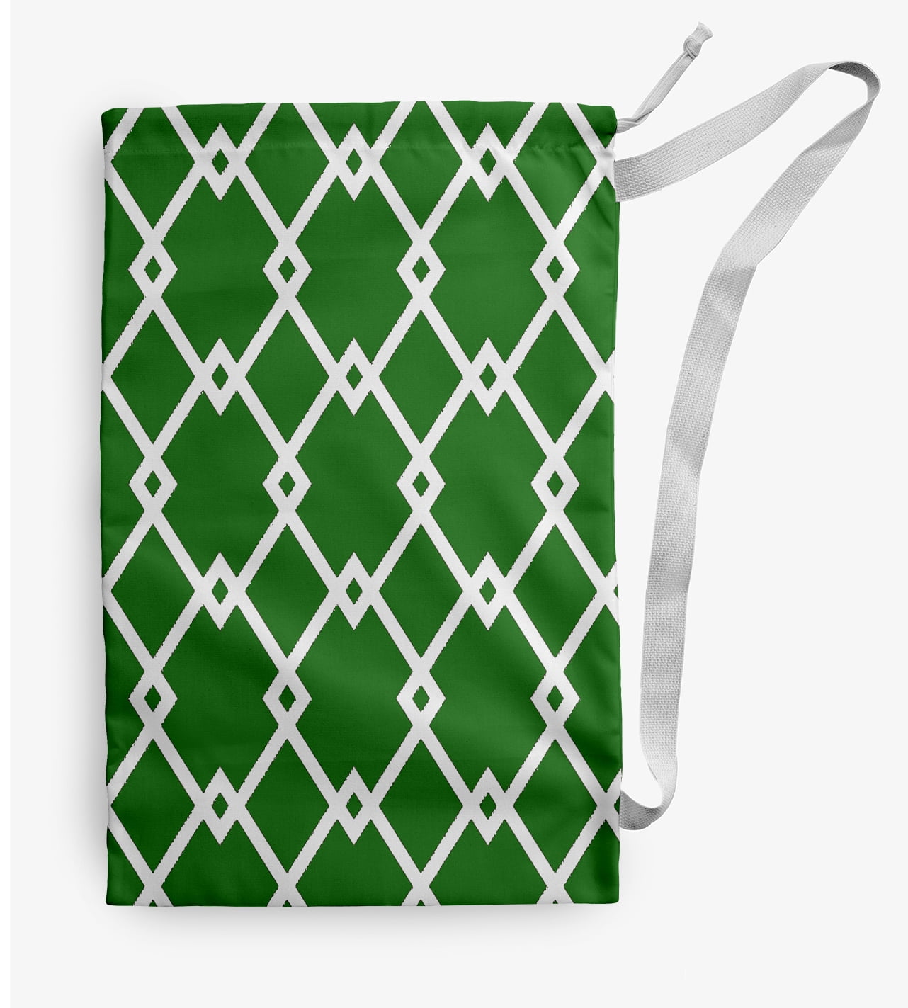 Simply Daisy Geometric 18 x 29 inch Green Laundry Bag
