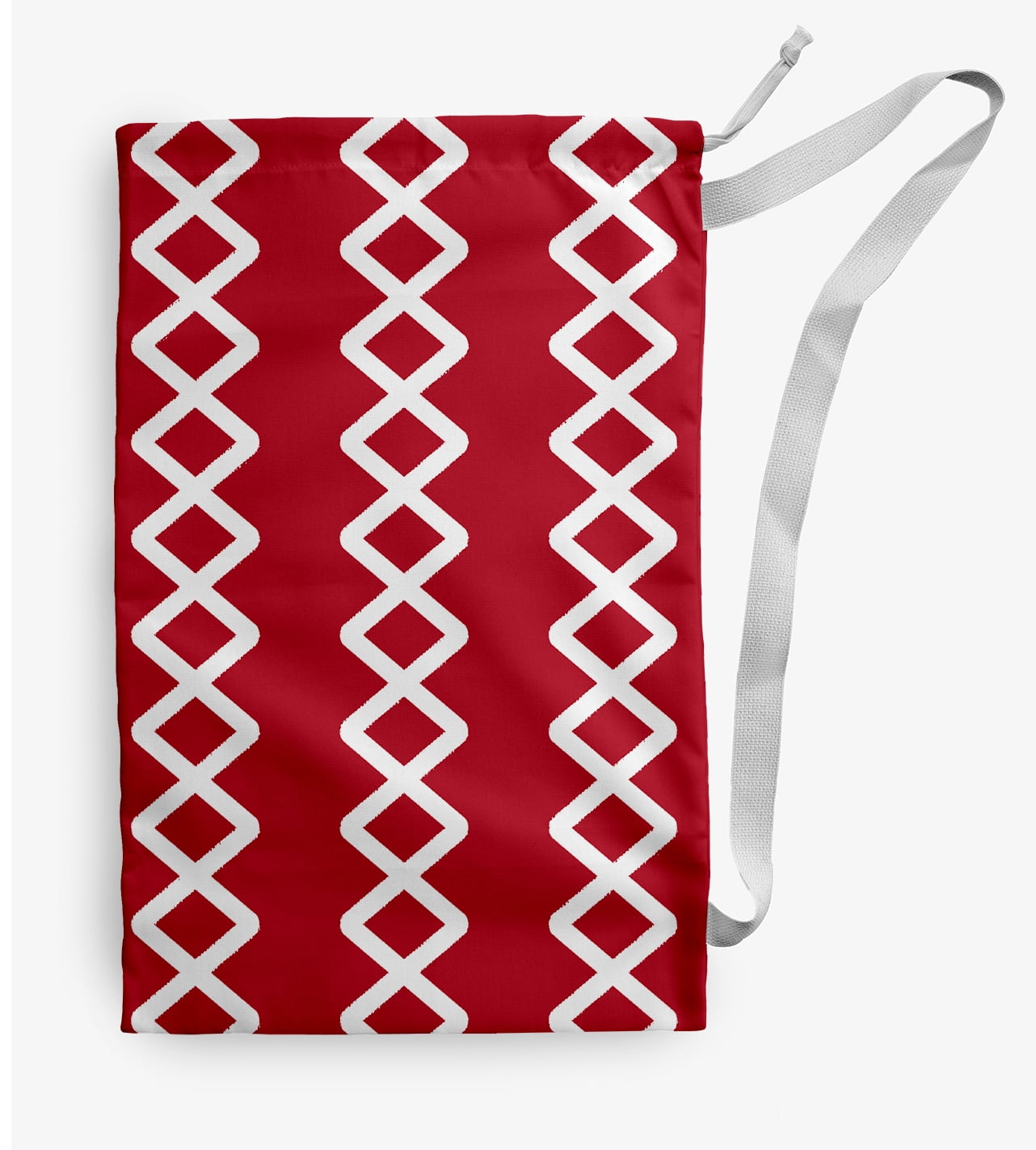Simply Daisy Geometric 18 x 29 inch Red Laundry Bag