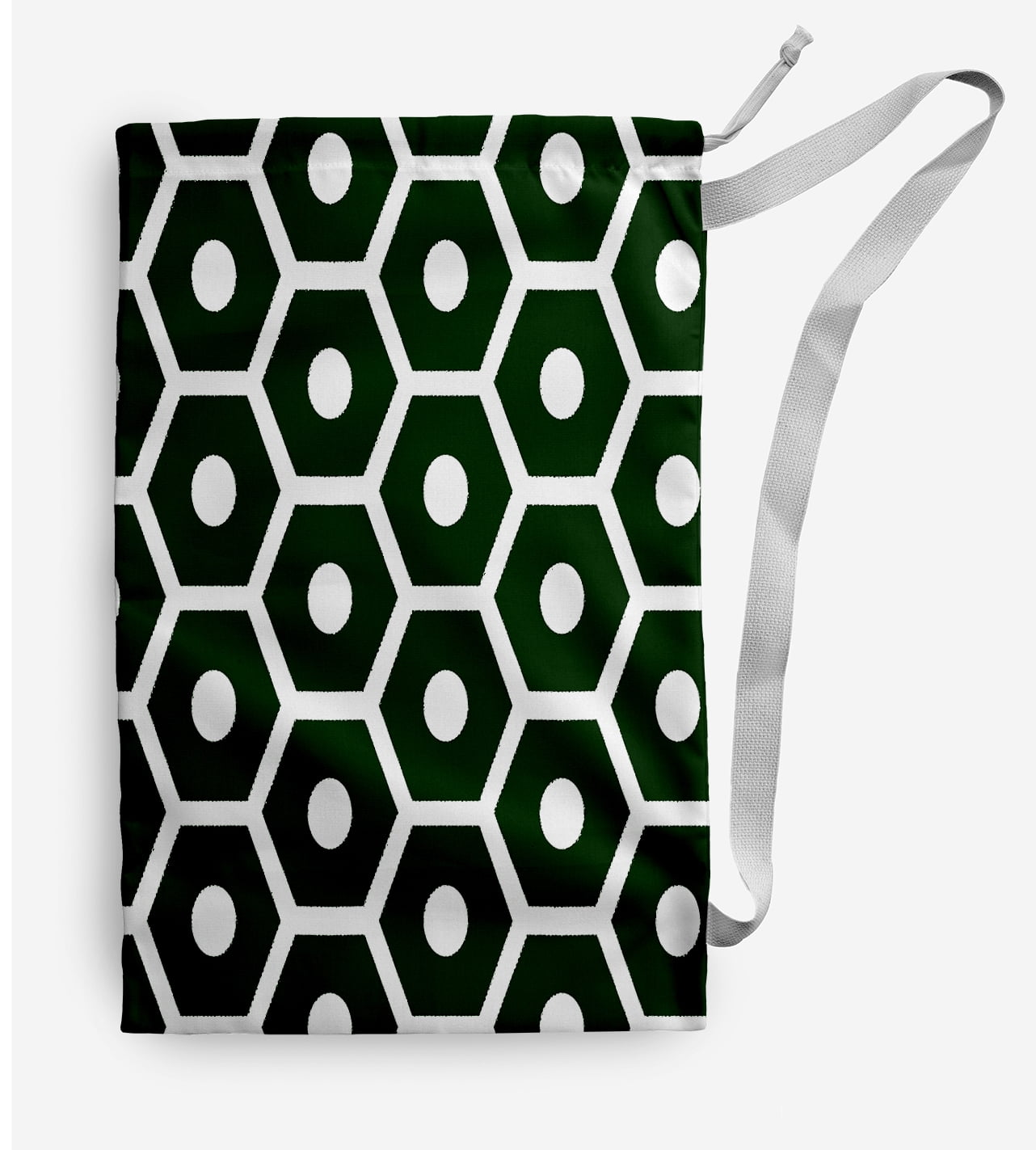 Simply Daisy Geometric 28 x 36 in Evergreen Laundry Bag