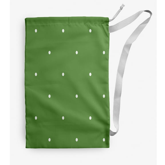 Simply Daisy Geometric 28 x 36 in Green Laundry Bag