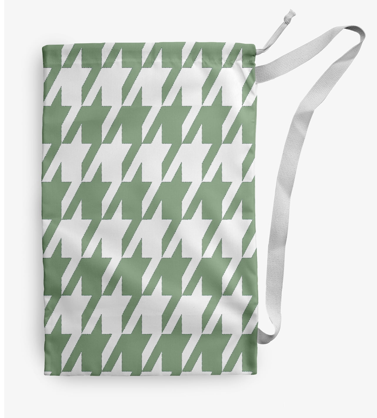 Simply Daisy Geometric 28 x 36 in Green Laundry Bag