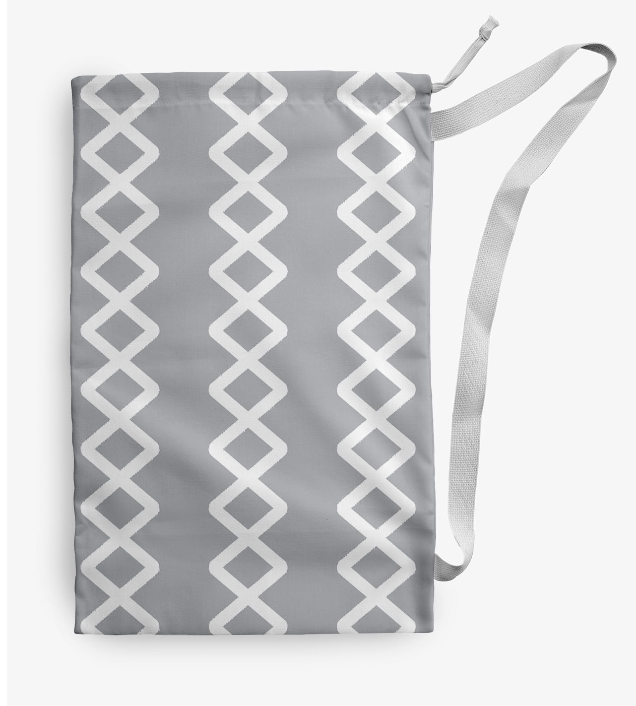 Simply Daisy Geometric 28 x 36 in Grey Laundry Bag