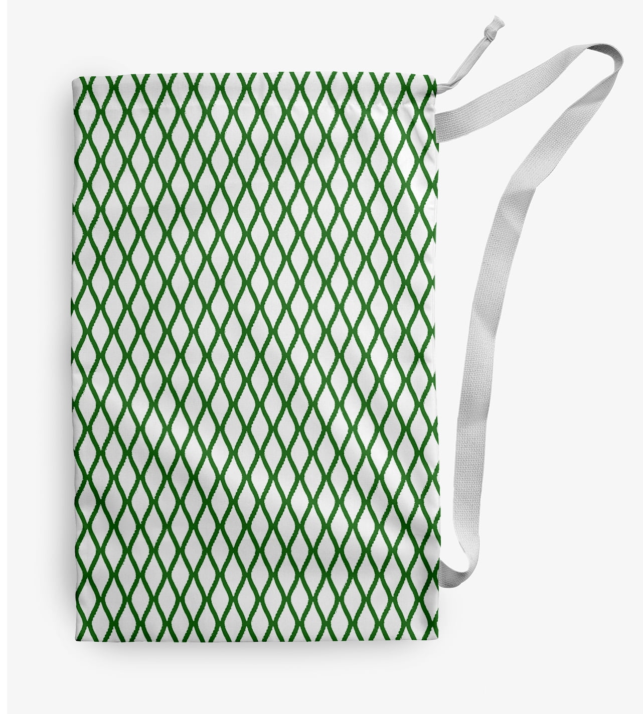 Simply Daisy Geometric 28 x 36 in Kelly Green Laundry Bag