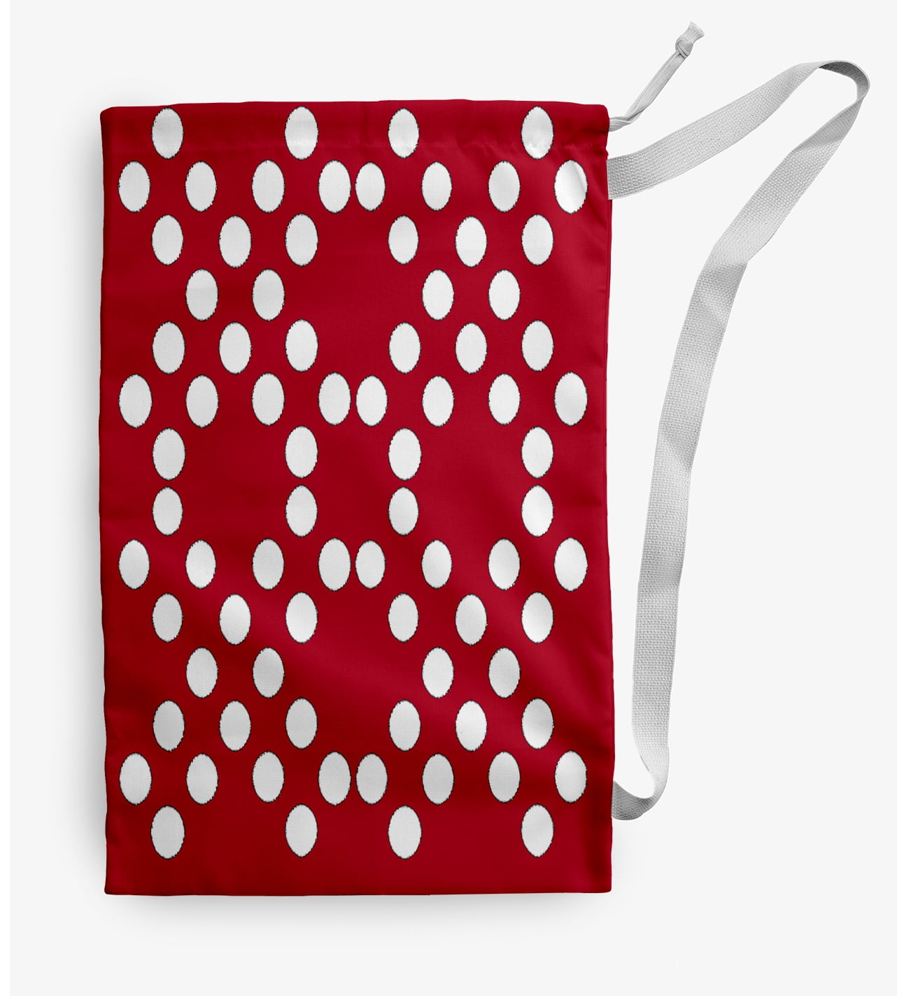 Simply Daisy Geometric 28 x 36 in Red Laundry Bag