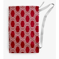 Simply Daisy Geometric 28 x 36 in Red Laundry Bag
