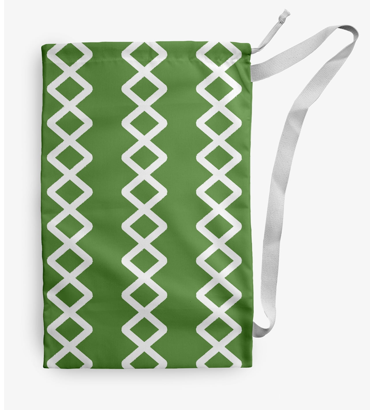 Simply Daisy Geometric 28 x 36 inch Green Laundry Bag