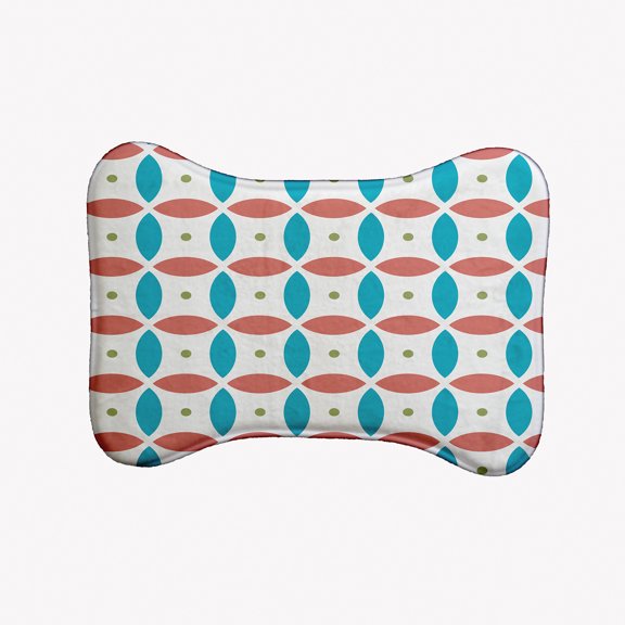 Simply Daisy Geometric Bone Shape Pet Feeding Mat for Dogs
