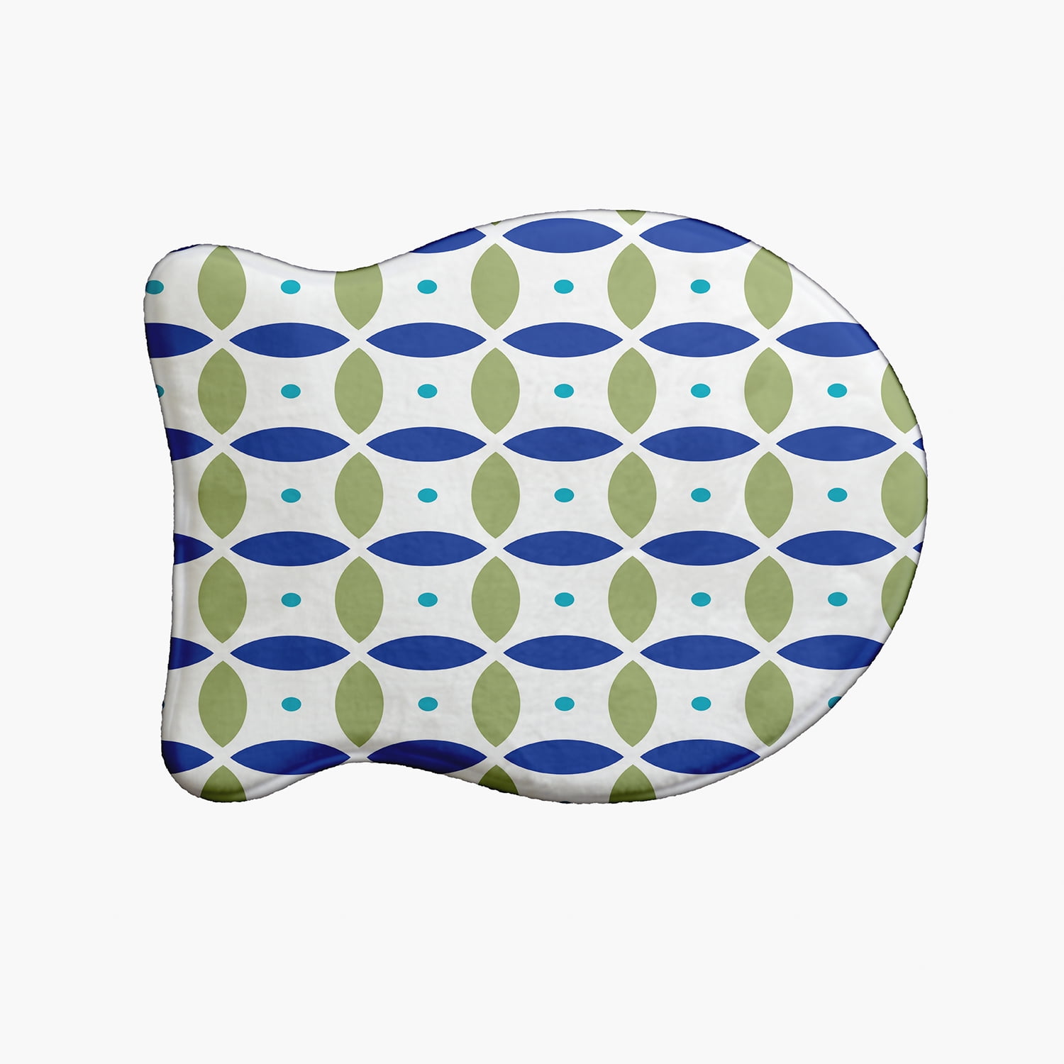 Simply Daisy Geometric Fish Shape Pet Feeding Mat for Cats