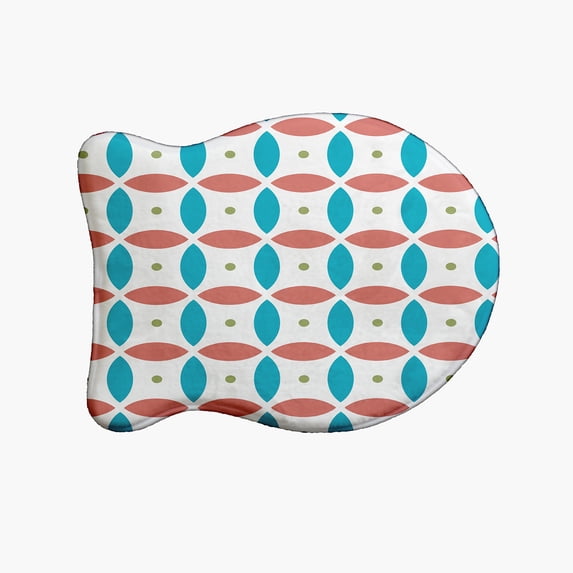 Simply Daisy Geometric Fish Shape Pet Feeding Mat for Cats