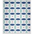 thumbnail image 1 of Simply Daisy Geometric Fleece Throw Blanket, Dark Cobalt Blue, Oversized Throw, 1 of 4