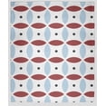 thumbnail image 1 of Simply Daisy Geometric Fleece Throw Blanket, Ligonberry Red, Oversized Throw, 1 of 4