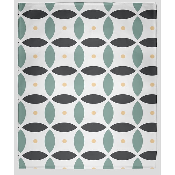 Simply Daisy Geometric Fleece Throw Blanket, Pepper, Small Throw
