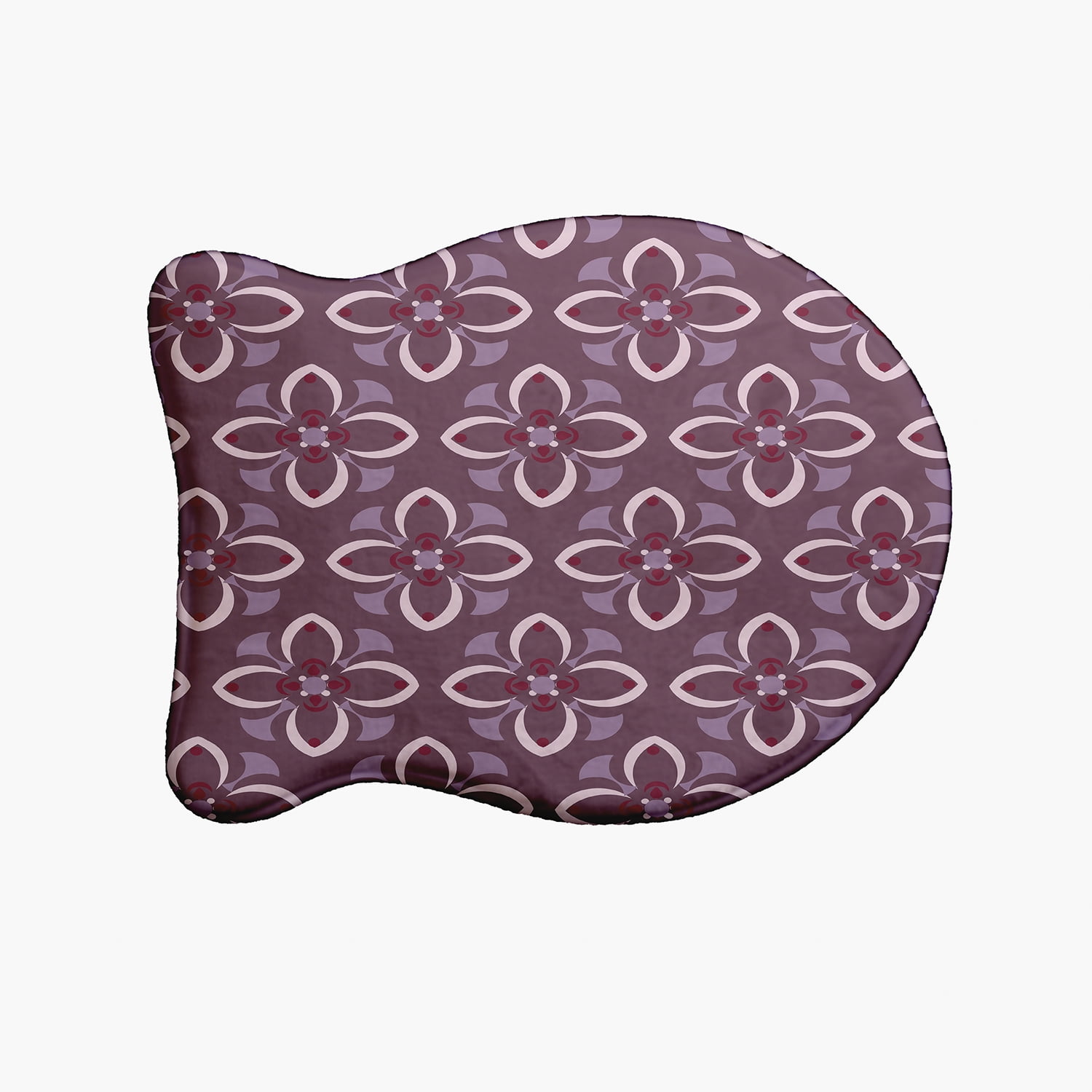 Simply Daisy Geometric Floral Pattern Fish Shape Pet Feeding Mat for Cats