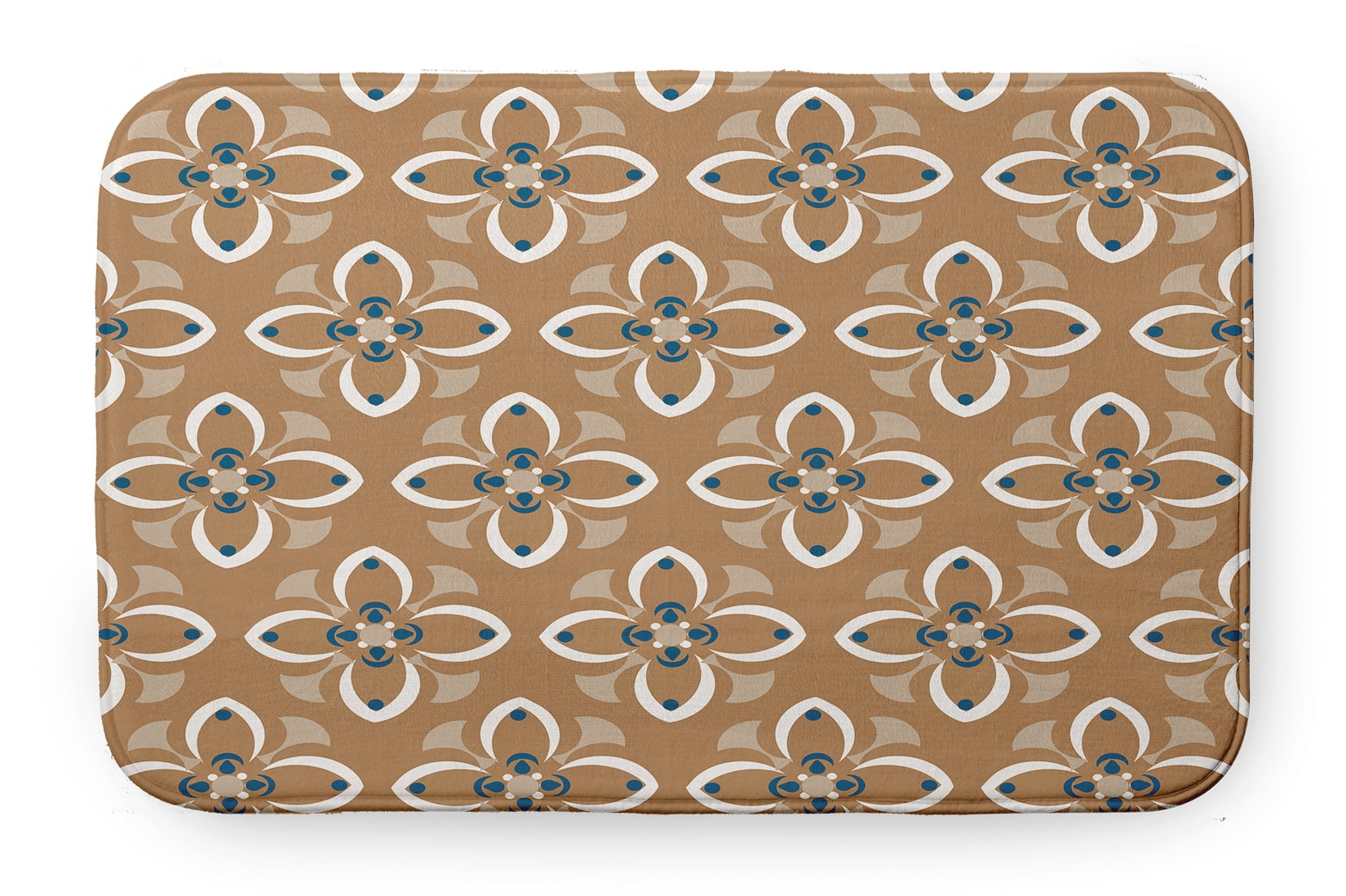 Simply Daisy Geometric Floral Pattern Pet Feeding Mat for Dogs and Cats