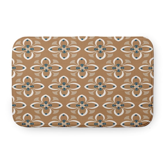 Simply Daisy Geometric Floral Pattern Pet Feeding Mat for Dogs and Cats