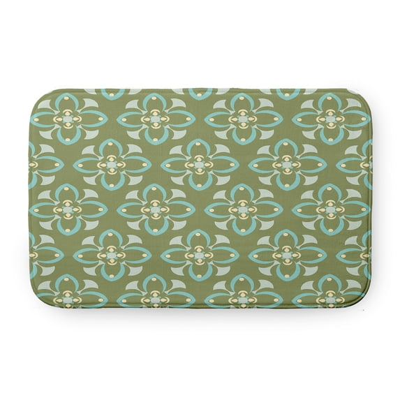 Simply Daisy Geometric Floral Pattern Pet Feeding Mat for Dogs and Cats