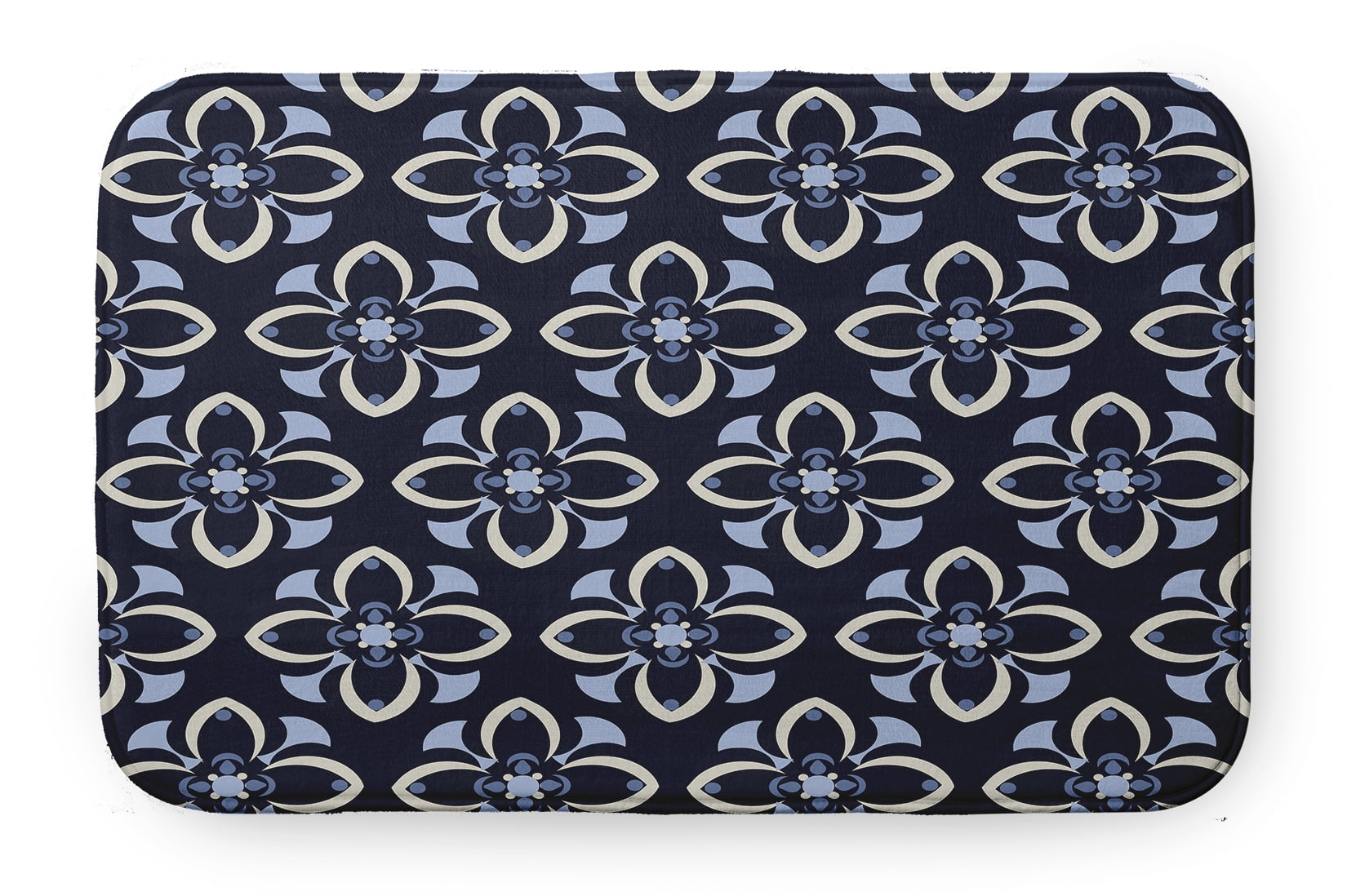 Simply Daisy Geometric Floral Pattern Pet Feeding Mat for Dogs and Cats