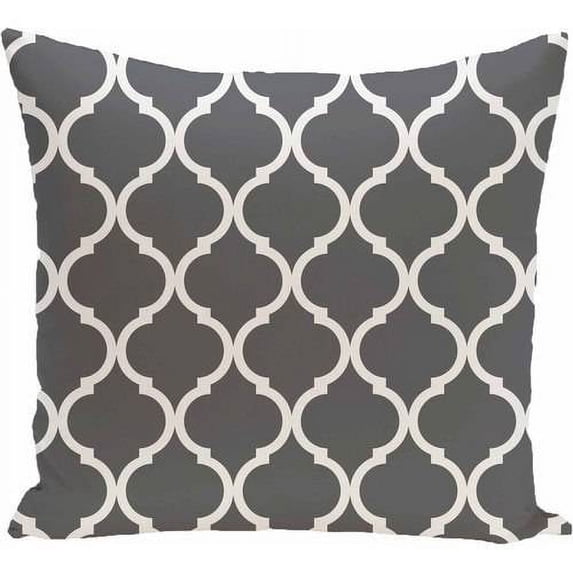 Simply Daisy Geometric Print Decorative Pillow, 16" x 16", Grey