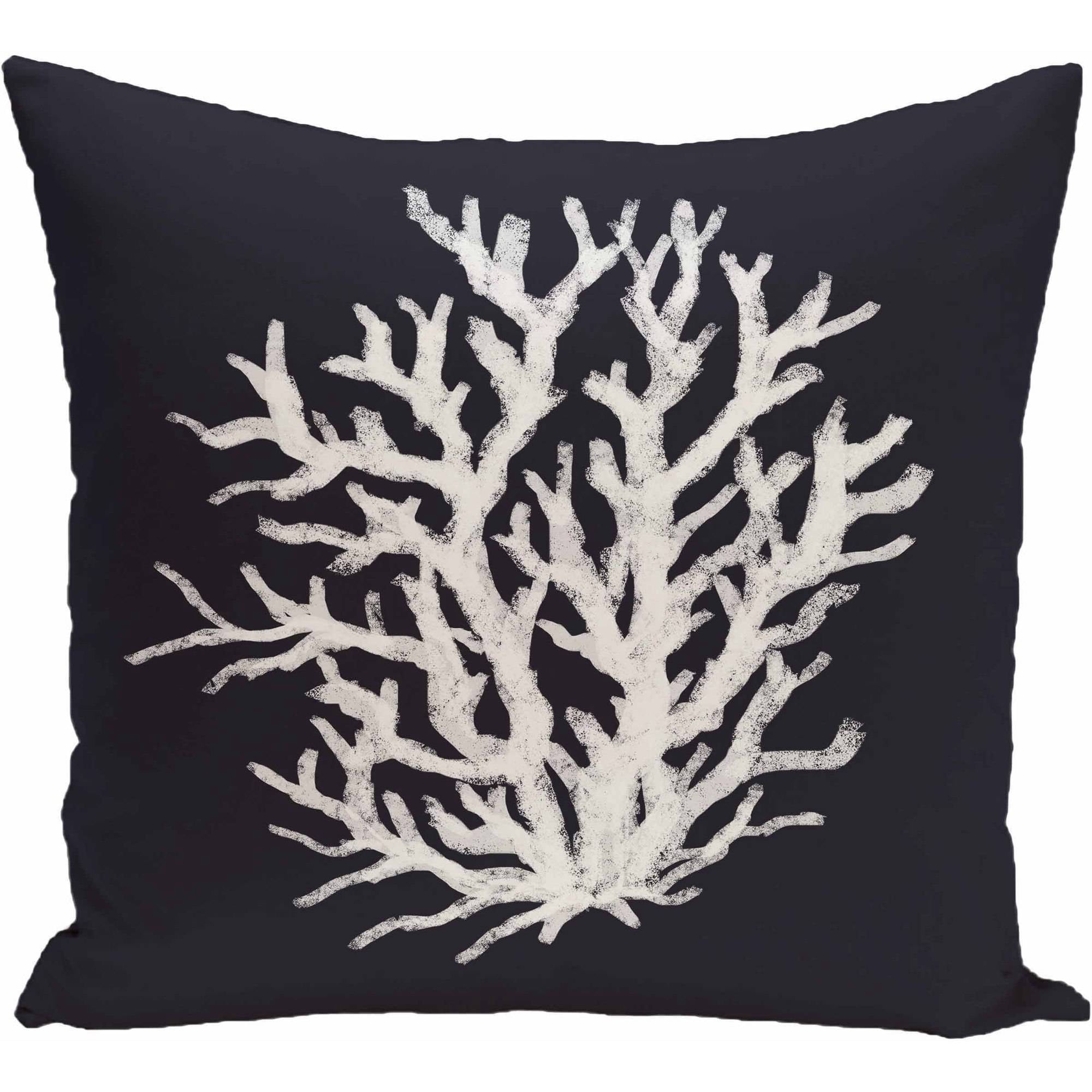 Simply Daisy Geometric Print Decorative Pillow, 16" x 16", Navy