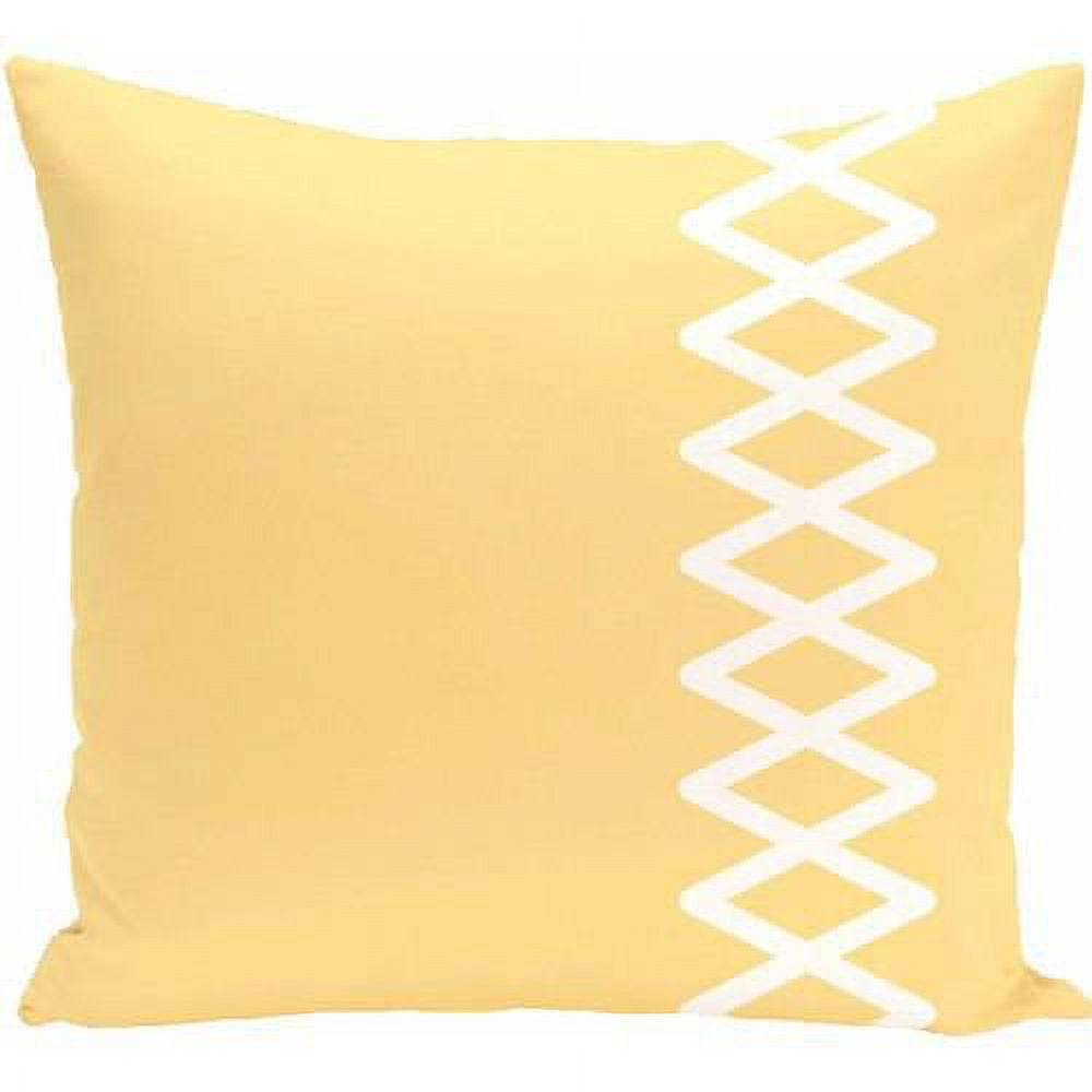 Simply Daisy Geometric Print Decorative Pillow, 16" x 16", Yellow