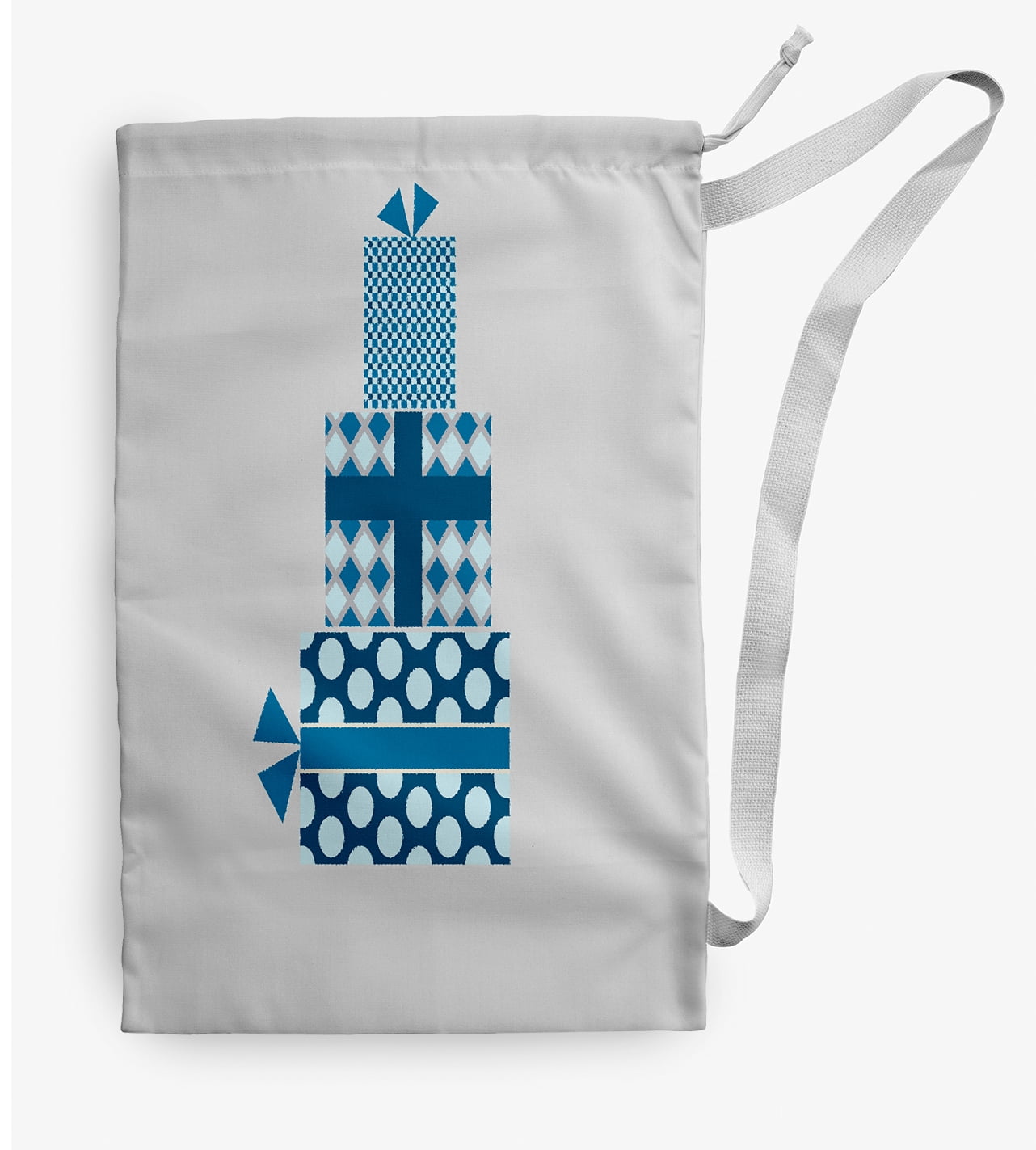 Simply Daisy Gift Wrapped 18 x 29 in Blue Laundry Bag
