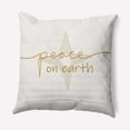 thumbnail image 1 of Simply Daisy Gold Peace on Earth Soft Spun Polyester Decorative Throw Pillow, 26" x 26", 1 of 4