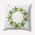 thumbnail image 1 of Simply Daisy Green Colored Starfish Wreath Soft Spun Polyester Indoor/Outdoor Throw Pillow, 20" x 20", 1 of 3