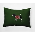 thumbnail image 1 of Simply Daisy Green Colored Warmest Wishes Doggie Christmas Soft Spun Polyester Indoor/Outdoor Throw Pillow, 14" x 20", 1 of 3