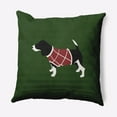 thumbnail image 1 of Simply Daisy Green Colored Warmest Wishes Doggie Christmas Soft Spun Polyester Indoor/Outdoor Throw Pillow, 18" x 18", 1 of 3