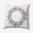 thumbnail image 1 of Simply Daisy Grey Colored Starfish Wreath Soft Spun Polyester Indoor/Outdoor Throw Pillow, 16" x 16", 1 of 3