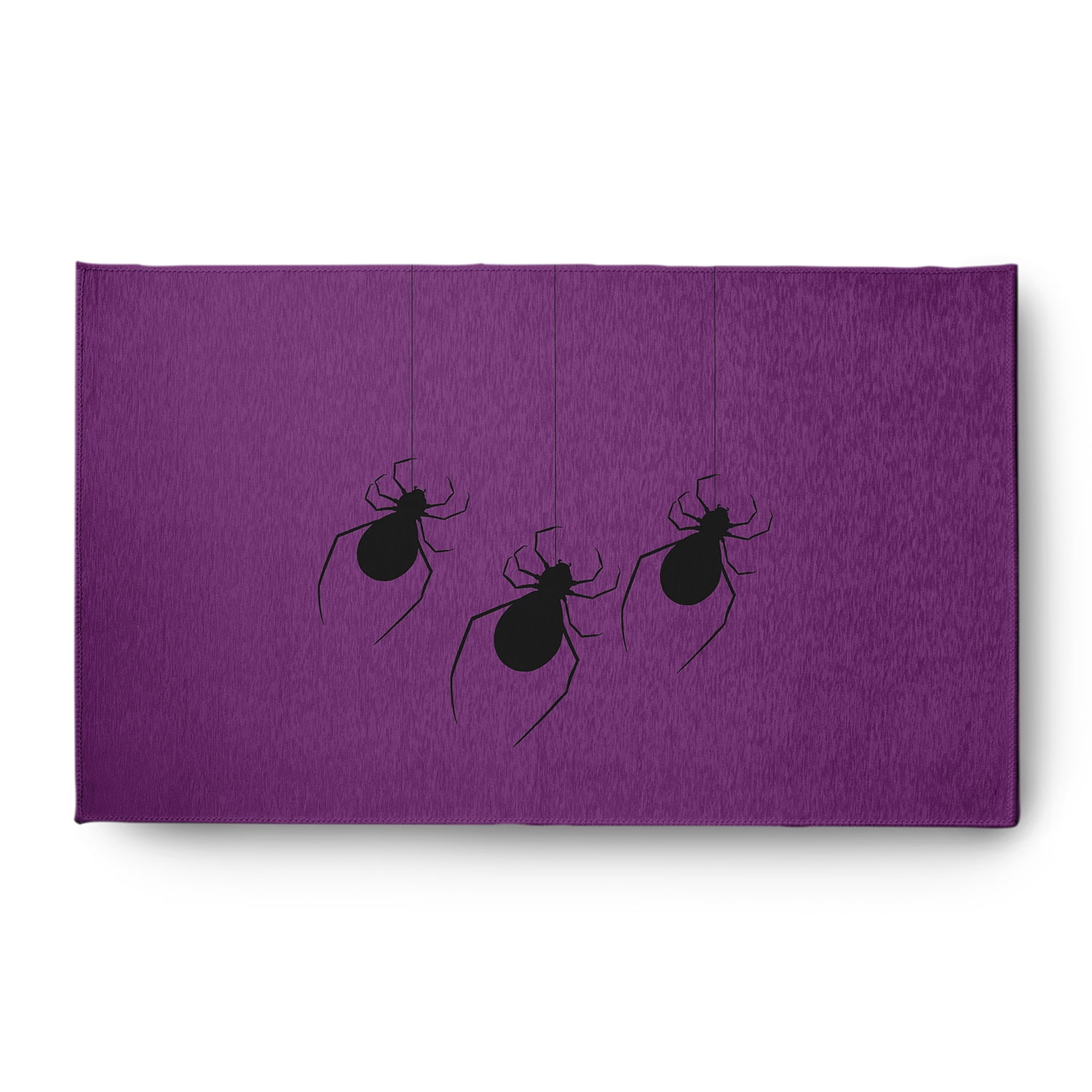 Simply Daisy Hanging Spiders Amethyst Halloween Chenille Area Rug, 3' x 5'