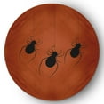 thumbnail image 1 of Simply Daisy Hanging Spiders Sienna Halloween Chenille Area Rug, 5' Round, 1 of 5