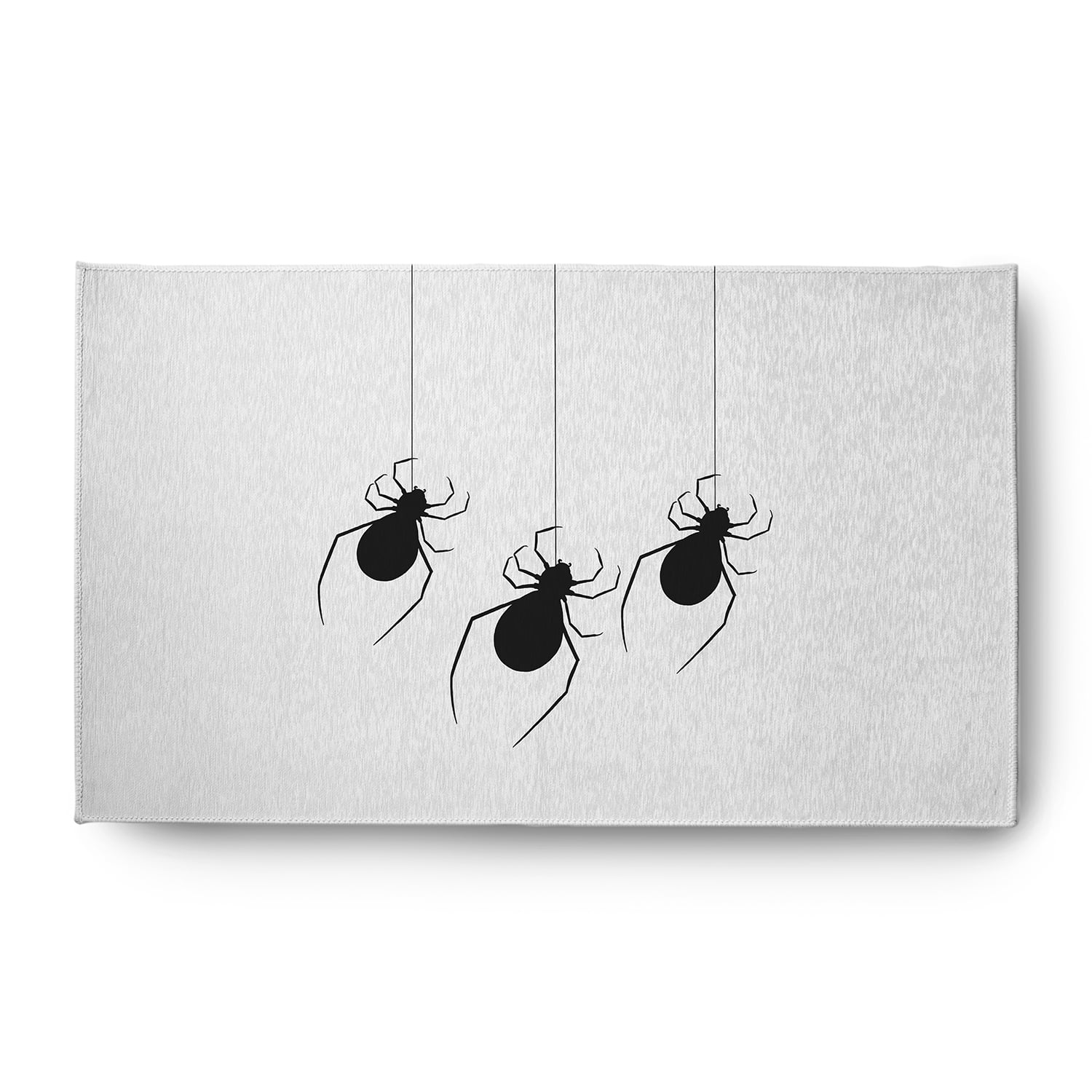 Simply Daisy Hanging Spiders White Halloween Chenille Area Rug, 3' x 5'