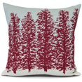 thumbnail image 1 of 20" x 20" Simply Daisy Hidden Forrest Winter Polyester Indoor/Outdoor Pillow, Red Qty 1, 1 of 2