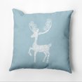 thumbnail image 1 of 16" x 16" Simply Daisy Fancy Holiday Reindeer Polyester Accent Pillow, Blue (1 Count), 1 of 4